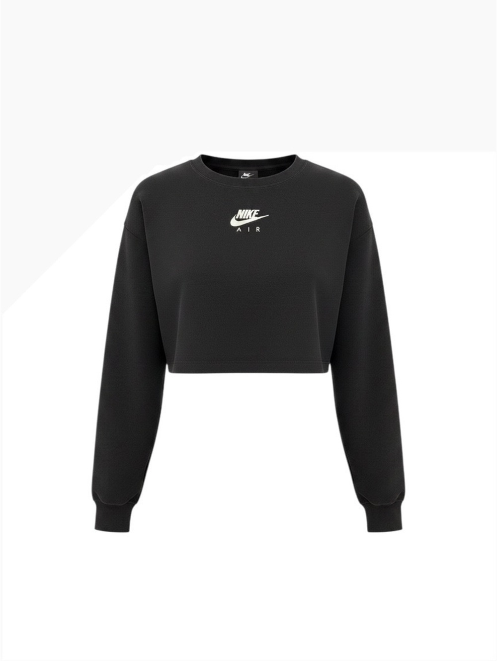 Nike Air Black Cropped Sweatshirt, Size Large, Made in Cambd